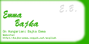 emma bajka business card